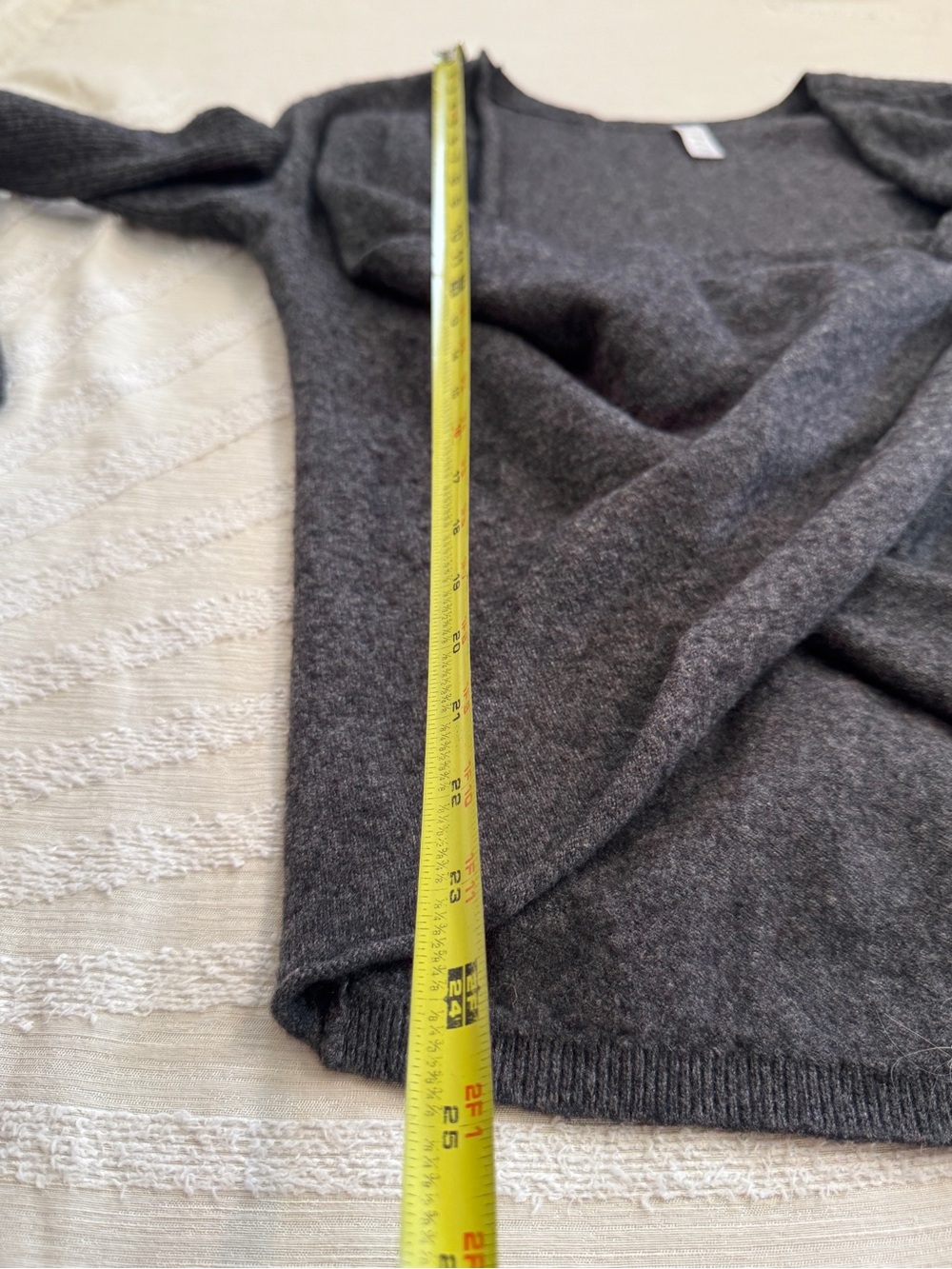 Athleta Women’s XS Finale Gray Wool Cashmere Draped Wrap Sweater - Picture 5 of 7